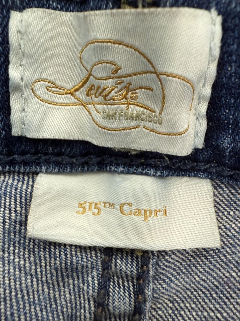 Levi's 515 Capri Jeans Womens 4 Blue Mid Rise Cuffed Crop Stretch Casual Denim - Picture 3 of 10